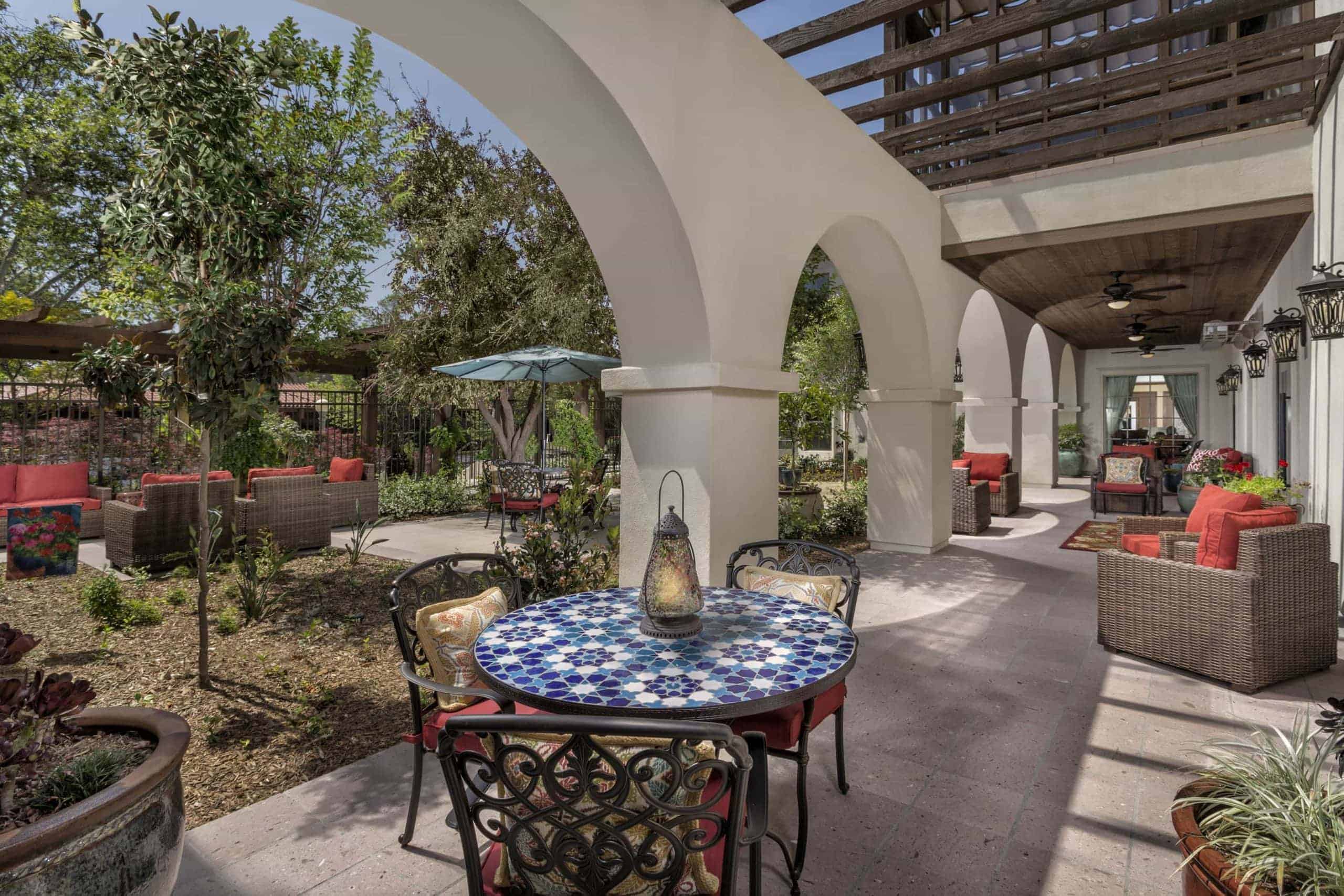 outdoor patio with seating