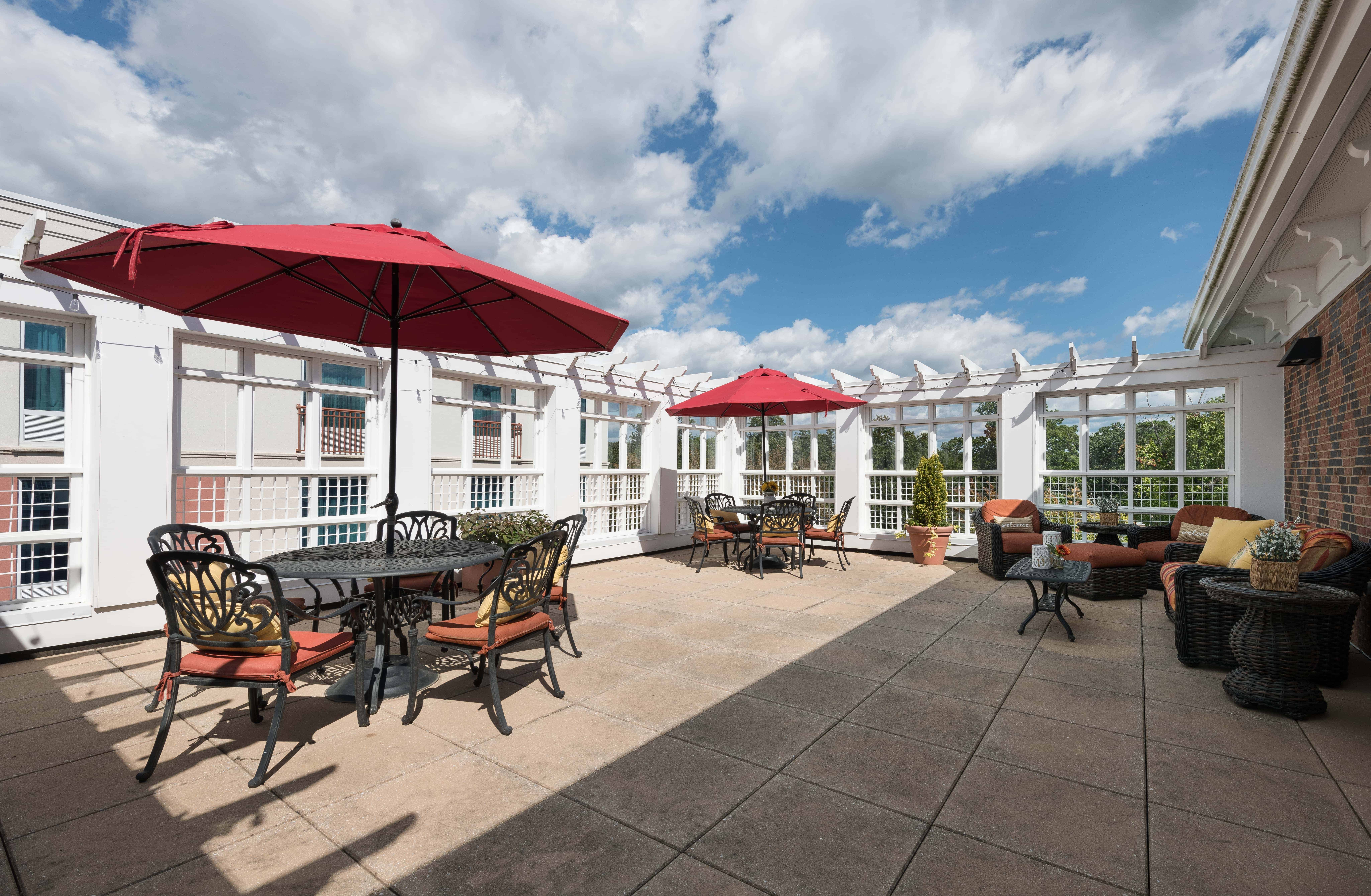 The Kensington Falls Church upper patio space