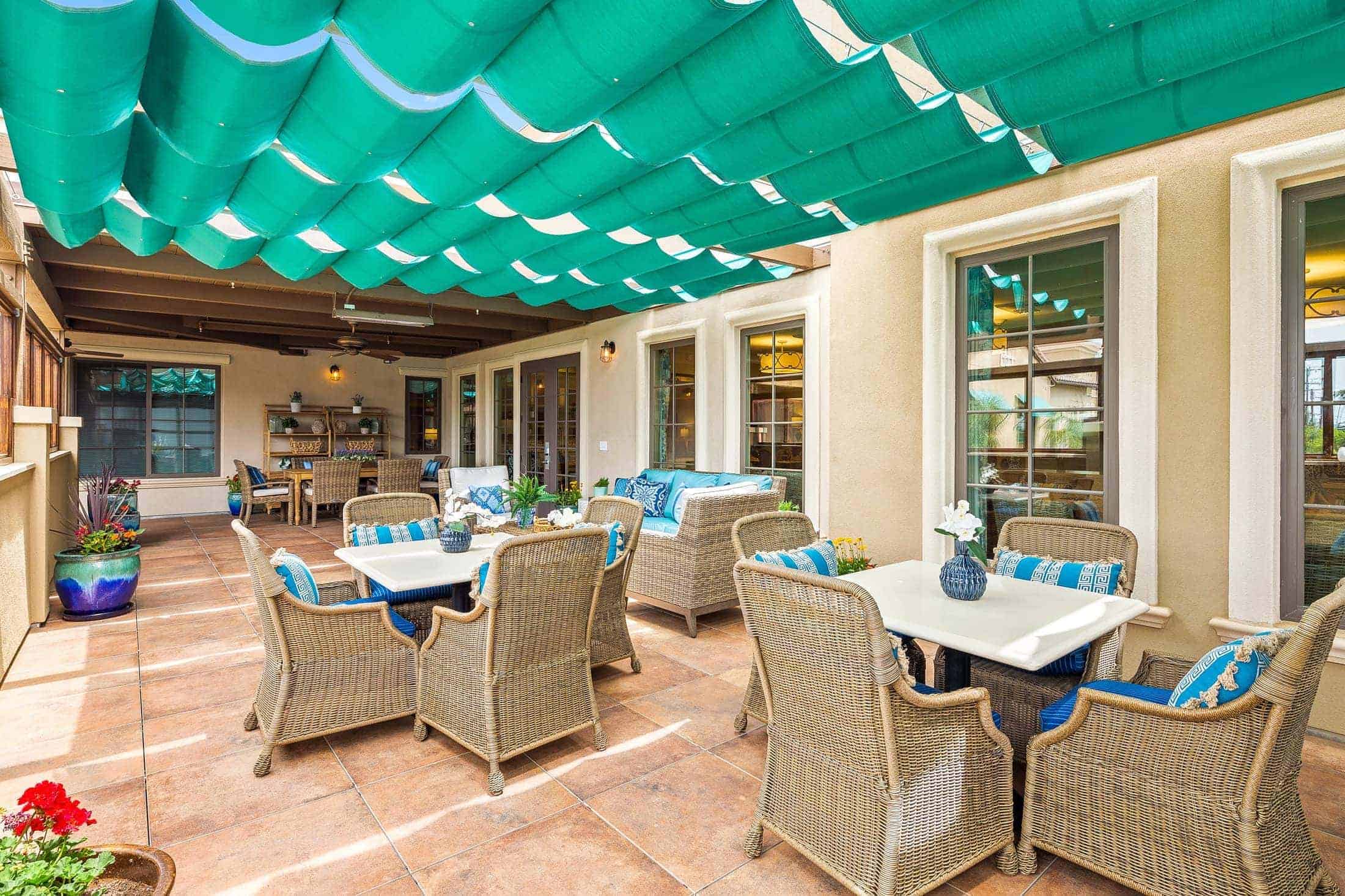 outdoor patio with seating